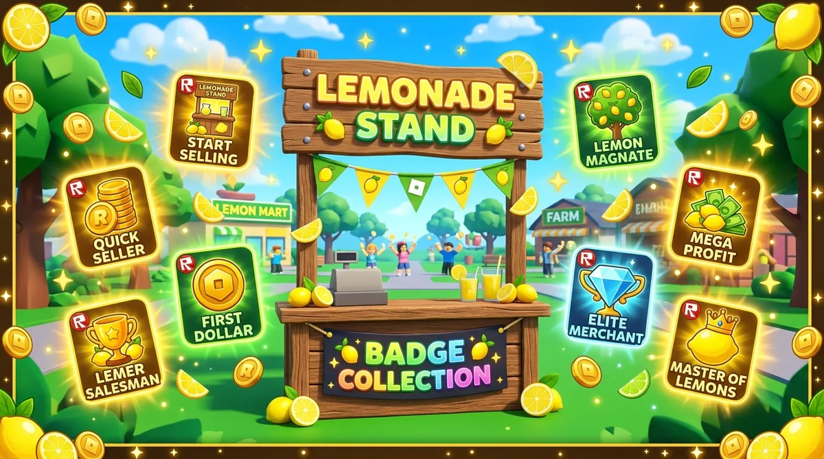 Official Sell Lemons starter Lemon Stand badge icon on Roblox