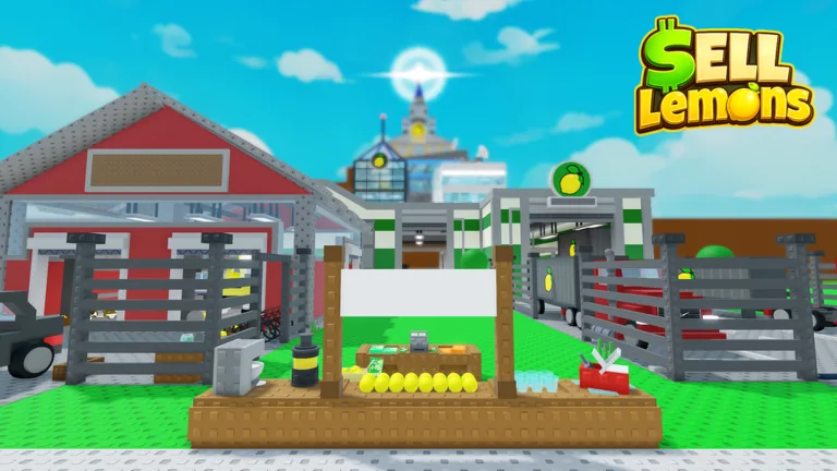 Immagine ufficiale di Sell Lemons con chiosco di limonata e area iniziale