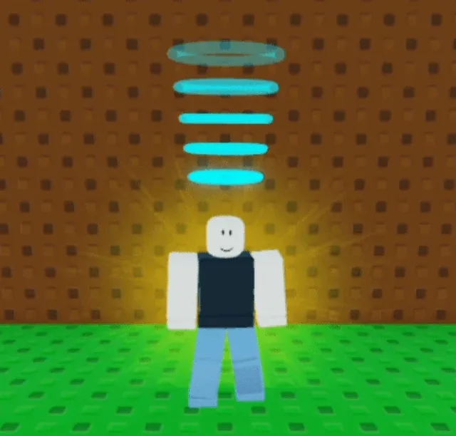 Sell Lemons avatar with a cyan frame from the animated Rainbow Halo cosmetic